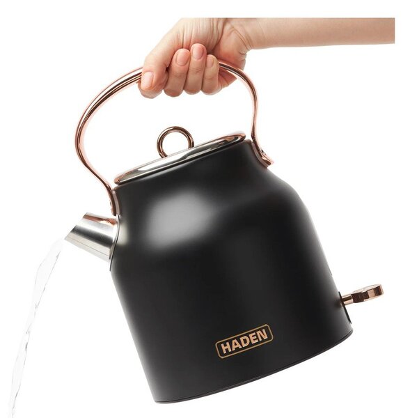 Crno kuhalo za vodu 1,7 l Heritage – Haden