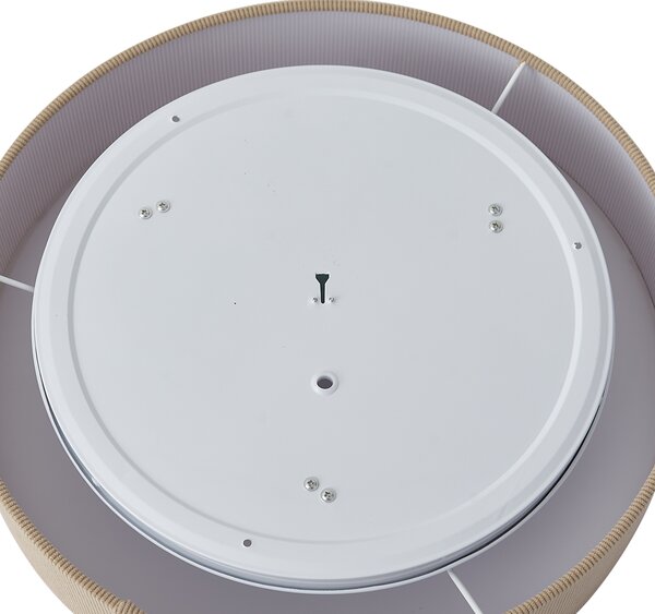 Moderna stropna svjetiljka taupe s baršunastim sjenilom 46 cm 3-svjetla - Luz
