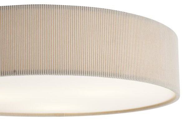 Moderna stropna svjetiljka taupe s baršunastim sjenilom 46 cm 3-svjetla - Luz