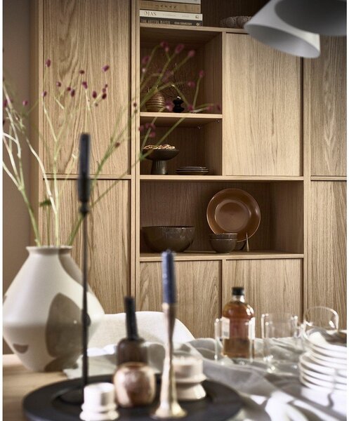 Modularna biblioteka u dekoru hrasta u prirodnoj boji 77x199 cm Modulair – vtwonen