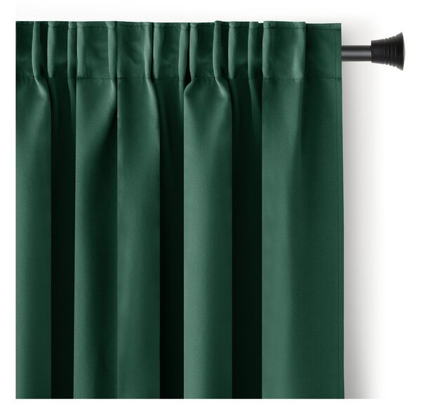 Tamno zelena zatamnjujuća/termo izolacijska zavjesa 140x270 cm Pleat – Restilo