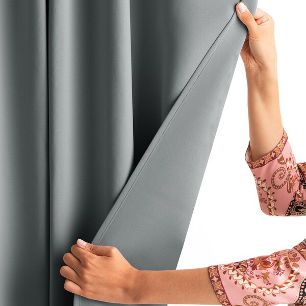 Siva zavjesa za djelomično zamračenje 140x270 cm Kierra – Restilo