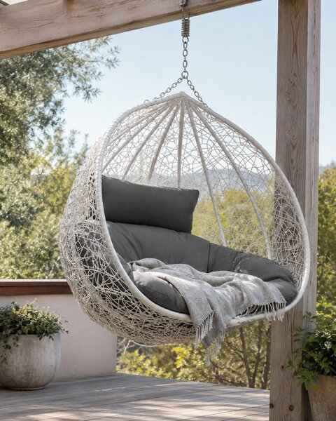 Viseća fotelja Cocoon - Hanging toscana bijela