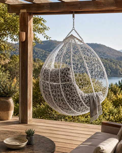 Viseća fotelja Cocoon - Hanging toscana bijela