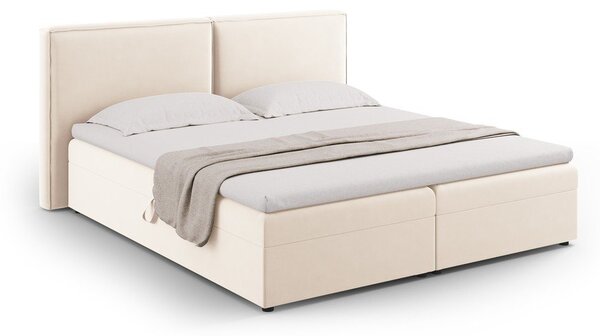 Krem boxspring krevet s prostorom za pohranu 160x200 cm Arendal – Cosmopolitan Design