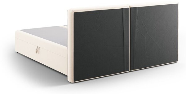 Krem boxspring krevet s prostorom za pohranu 160x200 cm Arendal – Cosmopolitan Design