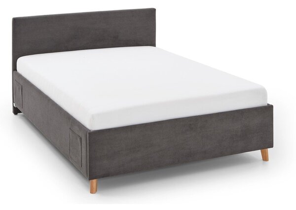 Antracitno sivi podstavljeni dječji krevet s prostorom za odlaganje s podnicom 120x200 cm Cool – Meise Möbel