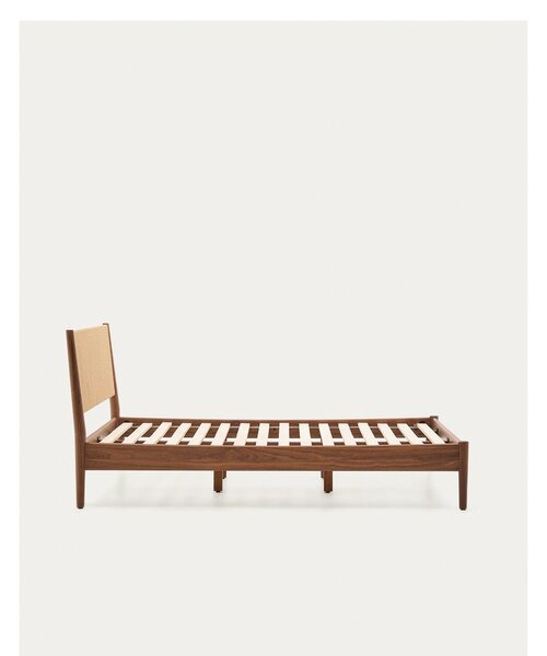 Tamno smeđi bračni krevet s podnicom 160x200 cm Elan – Kave Home