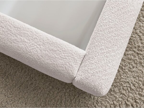 Bijeli tapecirani bračni krevet s prostorom za odlaganje s podnicom 180x200 cm Orlane – Bobochic Paris