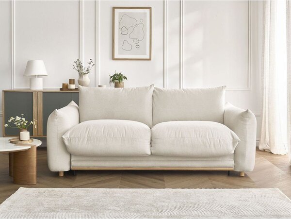 Krem sklopiva sofa 214 cm Ernest – Bobochic Paris