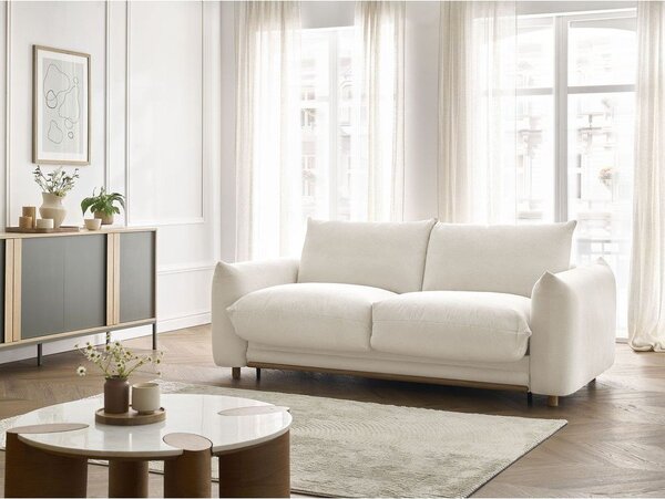 Krem sklopiva sofa 214 cm Ernest – Bobochic Paris