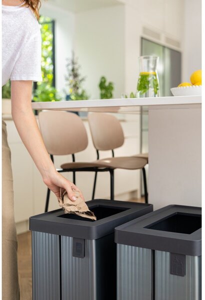 Siva kanta za smeće za odvojeni otpad od reciklirane plastike 54 l Verto Recycle – Curver