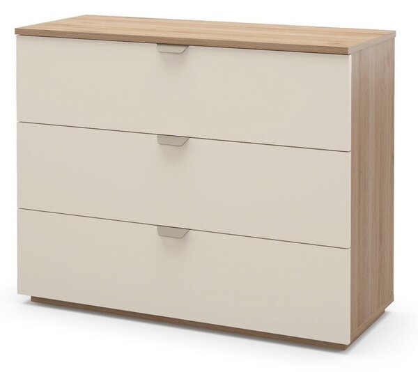 Krem/u prirodnoj boji komoda u dekoru hrasta 100x80x40 cm Dennis – Marckeric