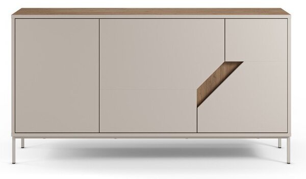 Krem/u prirodnoj boji komoda u dekoru hrasta 150x80x40 cm Lilou – Marckeric