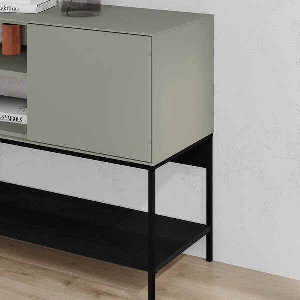 Zelena/crna komoda 180x80x40 cm Amira – Marckeric