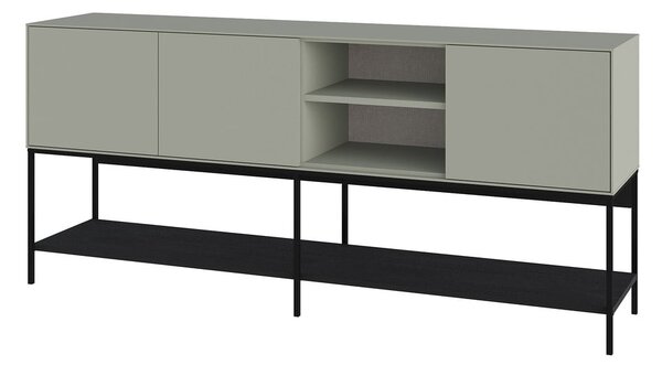 Zelena/crna komoda 180x80x40 cm Amira – Marckeric