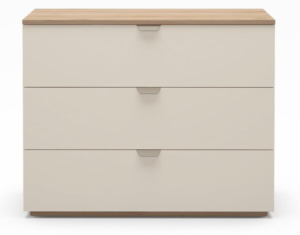 Krem/u prirodnoj boji komoda u dekoru hrasta 100x80x40 cm Dennis – Marckeric