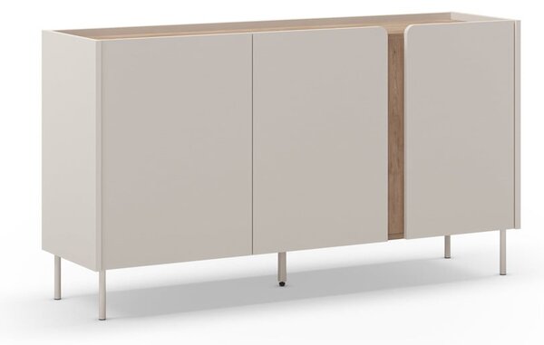 Krem/u prirodnoj boji komoda u dekoru hrasta 150x82,5x40,5 cm Lucile – Marckeric