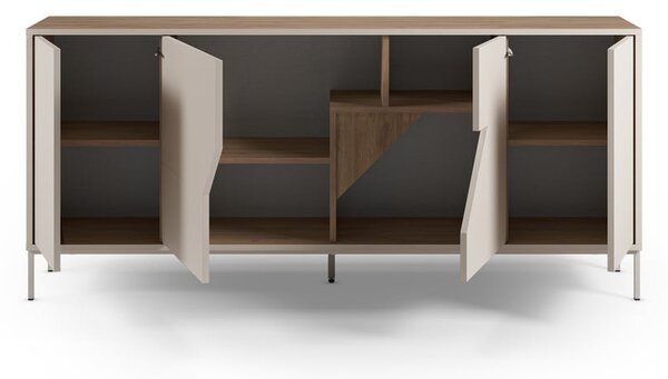 Krem/u prirodnoj boji komoda u dekoru hrasta 180x80x40 cm Lilou – Marckeric