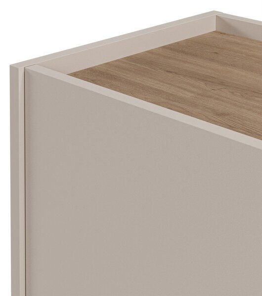 Krem/u prirodnoj boji komoda u dekoru hrasta 150x82,5x40,5 cm Lucile – Marckeric