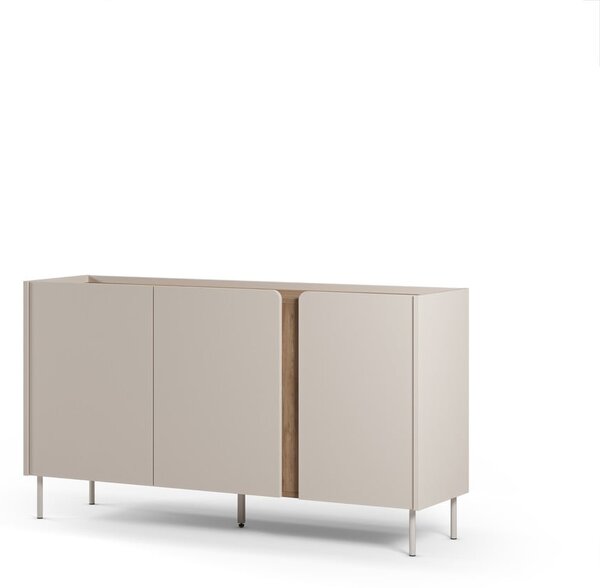 Krem/u prirodnoj boji komoda u dekoru hrasta 150x82,5x40,5 cm Lucile – Marckeric