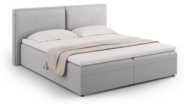 Svijetlo sivi boxspring krevet s prostorom za odlaganje 180x200 cm Arendal – Cosmopolitan Design