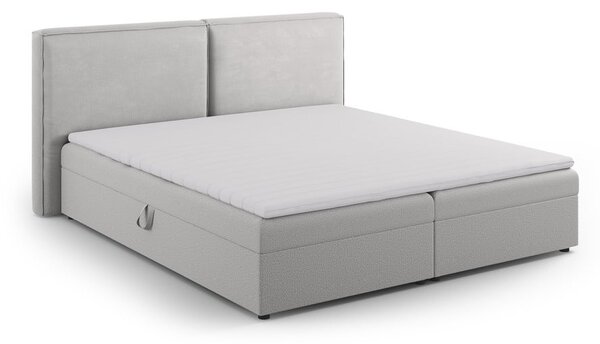 Svijetlo sivi boxspring krevet s prostorom za odlaganje 180x200 cm Arendal – Cosmopolitan Design