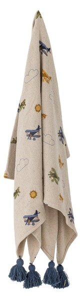 Krem deka za bebe 130x160 cm Plane – Bloomingville Mini