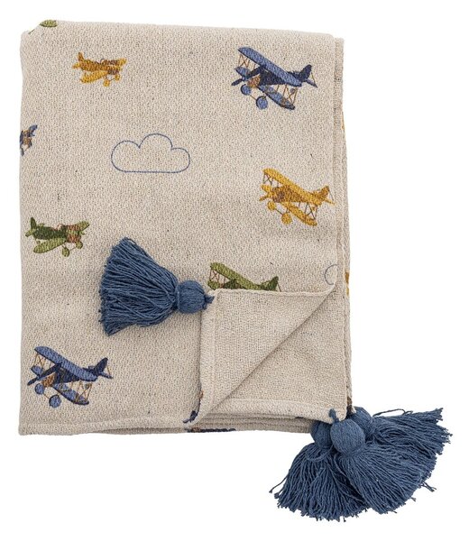 Krem deka za bebe 130x160 cm Plane – Bloomingville Mini