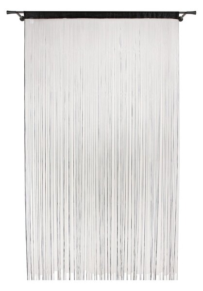 Crna prozirna zavjesa 140x285 cm String – Mendola Fabrics
