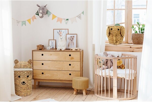 Dječja kutija za pohranu od vodenog zumbula u prirodnoj boji ø 30x56 cm Bear – Compactor