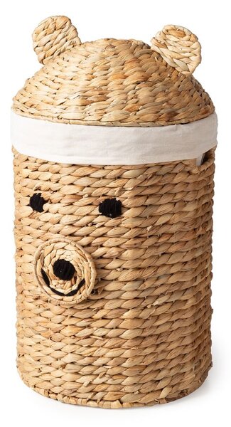 Dječja kutija za pohranu od vodenog zumbula u prirodnoj boji ø 30x56 cm Bear – Compactor