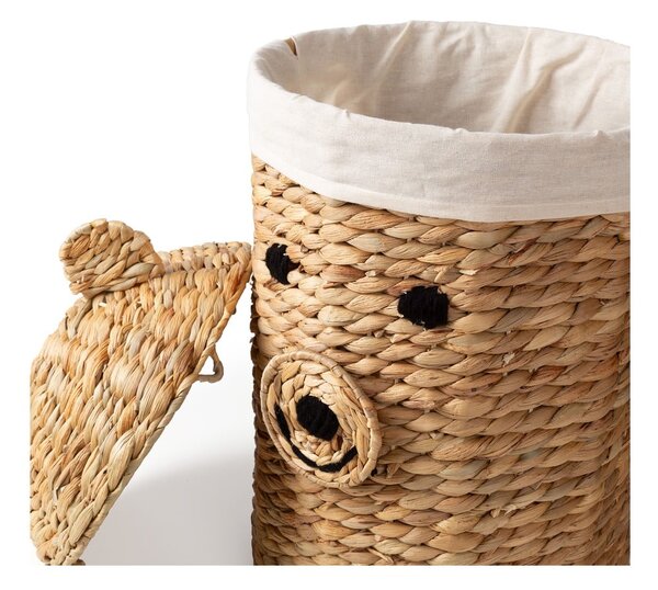 Dječja kutija za pohranu od vodenog zumbula u prirodnoj boji ø 30x56 cm Bear – Compactor