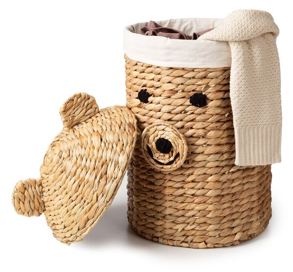Dječja kutija za pohranu od vodenog zumbula u prirodnoj boji ø 30x56 cm Bear – Compactor