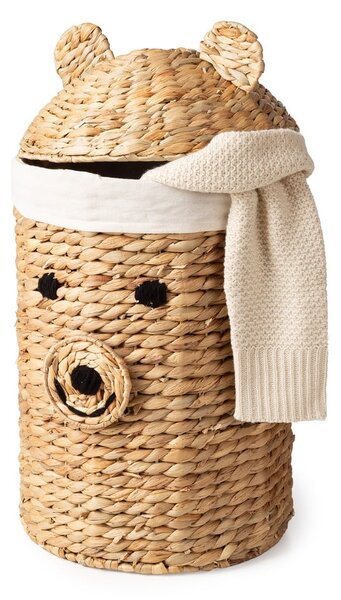 Dječja kutija za pohranu od vodenog zumbula u prirodnoj boji ø 30x56 cm Bear – Compactor