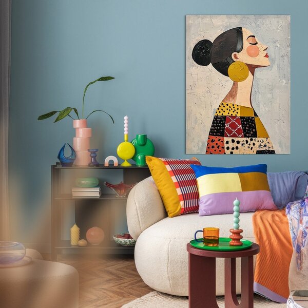 Slika s ručno oslikanim elementima 70x100 cm Mae – Styler