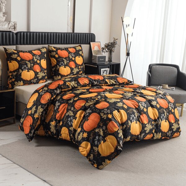Posteljina od mikrovlakana ORANGE PUMPKINS šarena Dimenzije posteljine: 70 x 90 cm | 140 x 200 cm