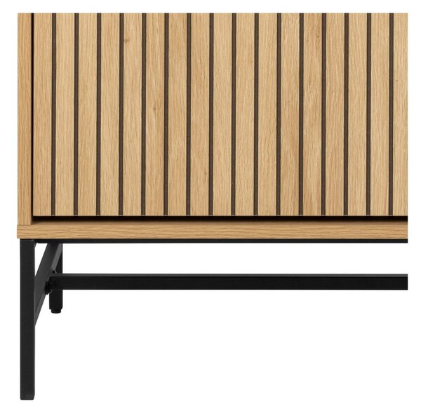 Preklopni ormarić za cipele u dekoru hrasta u prirodnoj boji 99x140x35 cm Albany – Actona