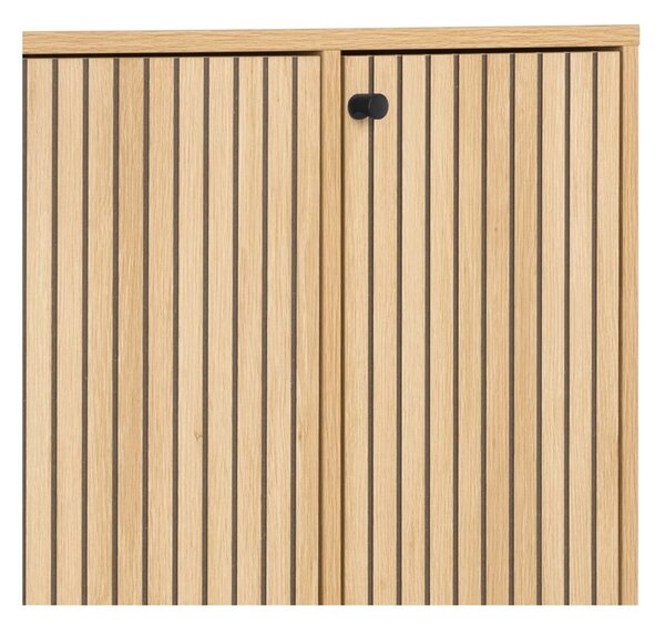 Preklopni ormarić za cipele u dekoru hrasta u prirodnoj boji 99x140x35 cm Albany – Actona