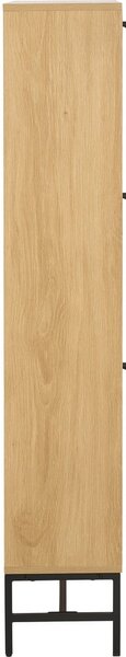 Preklopni ormarić za cipele u dekoru hrasta u prirodnoj boji 72x140x25 cm Albany – Actona