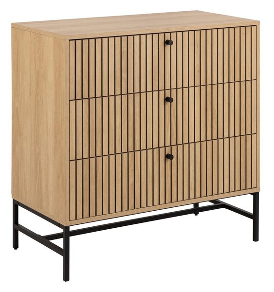 Komoda u dekoru hrasta u prirodnoj boji 81x80x40 cm Albany – Actona