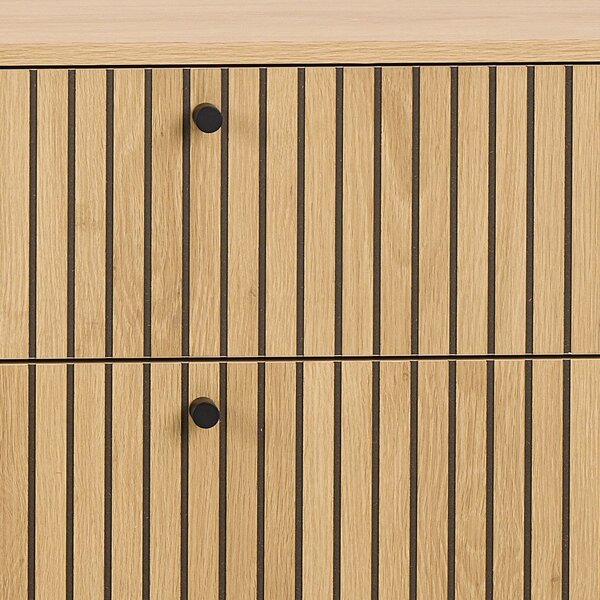 Komoda u dekoru hrasta u prirodnoj boji 158x80x40 cm Albany – Actona