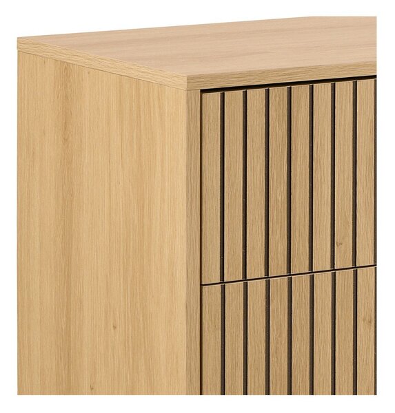 Komoda u dekoru hrasta u prirodnoj boji 158x80x40 cm Albany – Actona