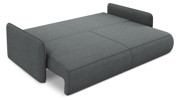 Siva sklopiva/s prostorom za odlaganje sofa 216 cm Nanea – Makamii