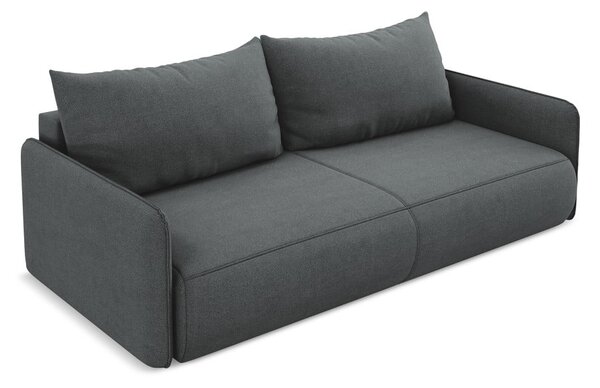 Siva sklopiva/s prostorom za odlaganje sofa 216 cm Nanea – Makamii