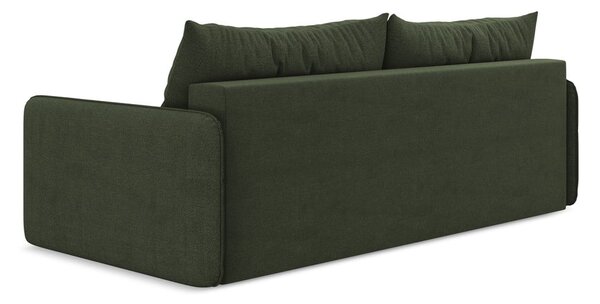 Zelena sklopiva/s prostorom za odlaganje sofa 216 cm Nanea – Makamii