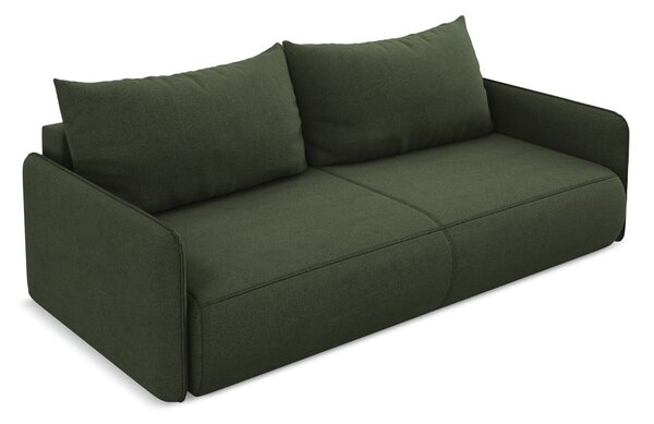 Zelena sklopiva/s prostorom za odlaganje sofa 216 cm Nanea – Makamii