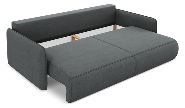 Siva sklopiva/s prostorom za odlaganje sofa 216 cm Nanea – Makamii