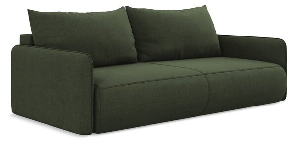 Zelena sklopiva/s prostorom za odlaganje sofa 216 cm Nanea – Makamii