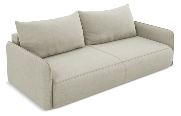 Krem sklopiva/s prostorom za odlaganje sofa 216 cm Nanea – Makamii